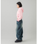 LOGO PATCH WIDE TAPERED DENIM PANTS