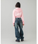 LOGO PATCH WIDE TAPERED DENIM PANTS