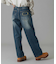 LOGO PATCH WIDE TAPERED DENIM PANTS