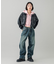 LOGO PATCH WIDE TAPERED DENIM PANTS