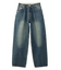 LOGO PATCH WIDE TAPERED DENIM PANTS