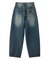 LOGO PATCH WIDE TAPERED DENIM PANTS