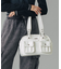 DOUBLE POCKET FAUX LEATHER HAND BAG