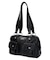 DOUBLE POCKET FAUX LEATHER HAND BAG