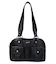 DOUBLE POCKET FAUX LEATHER HAND BAG