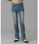 LOW RISE FLARE SKINNY DENIM PANTS