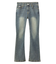 LOW RISE FLARE SKINNY DENIM PANTS