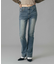 LOW RISE FLARE SKINNY DENIM PANTS