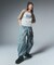 FADED 2WAY WIDE LEG CARGO PANTS