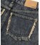 DISTRESSED DENIM MINI SKIRT