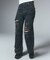 DISTRESSED LOOSE STRAIGHT DENIM PANTS