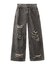 DISTRESSED LOOSE STRAIGHT DENIM PANTS