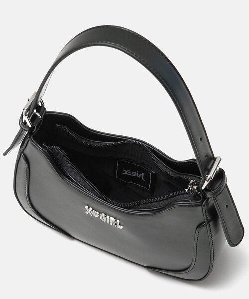 RHINESTONE LABEL HANDBAG|エックスガールの通販|&mall RHINESTONE LABEL HANDBAG|エックスガールの通販|&mall