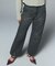 PANELED DENIM PANTS