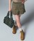 WAIST RIB PLEATED MINI SKIRT