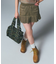 WAIST RIB PLEATED MINI SKIRT