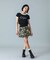WAIST RIB PLEATED MINI SKIRT