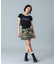 WAIST RIB PLEATED MINI SKIRT