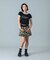 WAIST RIB PLEATED MINI SKIRT