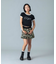 WAIST RIB PLEATED MINI SKIRT