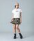 WAIST RIB PLEATED MINI SKIRT