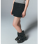 WAIST RIB PLEATED MINI SKIRT