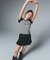 WAIST RIB PLEATED MINI SKIRT