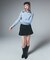 WAIST RIB PLEATED MINI SKIRT
