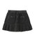 WAIST RIB PLEATED MINI SKIRT