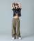 WAIST RIB EASY PANTS