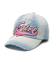 RHINESTONE AND LOGO DENIM 6PANEL CAP