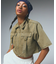 BELT POCKET CROPPED WORK SHIRT