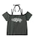 FLYING STARS LOGO OFF THE SHOULDER BABY TEE