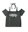 FLYING STARS LOGO OFF THE SHOULDER BABY TEE