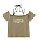 FLYING STARS LOGO OFF THE SHOULDER BABY TEE