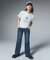SIDE VENTILATION FLARE DENIM PANTS