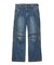 SIDE VENTILATION FLARE DENIM PANTS