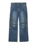 SIDE VENTILATION FLARE DENIM PANTS