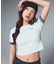 STRIPED RIB S/S BABY TEE