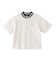 STRIPED RIB HALF ZIP TOP