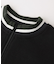STRIPED RIB HALF ZIP TOP