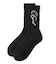 PENCIL SCRIPT LOGO RIB SOCKS