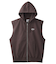 DISTRESSED CIRCLE LOGO ZIP UP SWEAT VEST