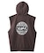 DISTRESSED CIRCLE LOGO ZIP UP SWEAT VEST