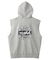 DISTRESSED CIRCLE LOGO ZIP UP SWEAT VEST