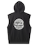 DISTRESSED CIRCLE LOGO ZIP UP SWEAT VEST