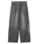 RHINESTONE LOGO LOOSE DENIM PANTS
