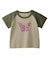 GLITTER BUTTERFLY RAGLAN S/S BABY TEE