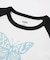 GLITTER BUTTERFLY RAGLAN S/S BABY TEE