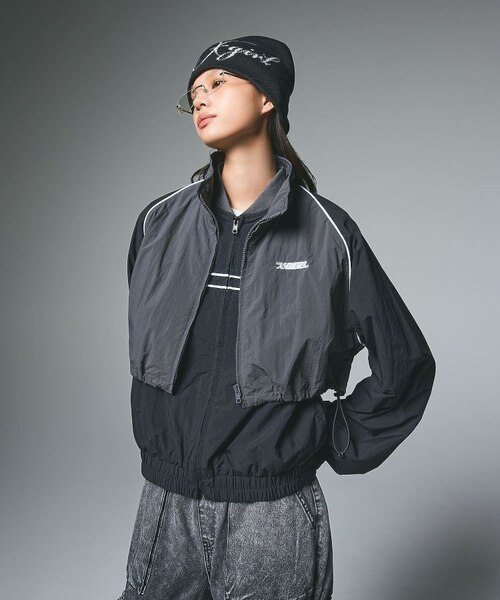 ジャケット・アウター X-girl 3WAY BICOLOR JACKET X-girl（エックスガール）の「3WAY BICOLOR JACKET（ナイロン